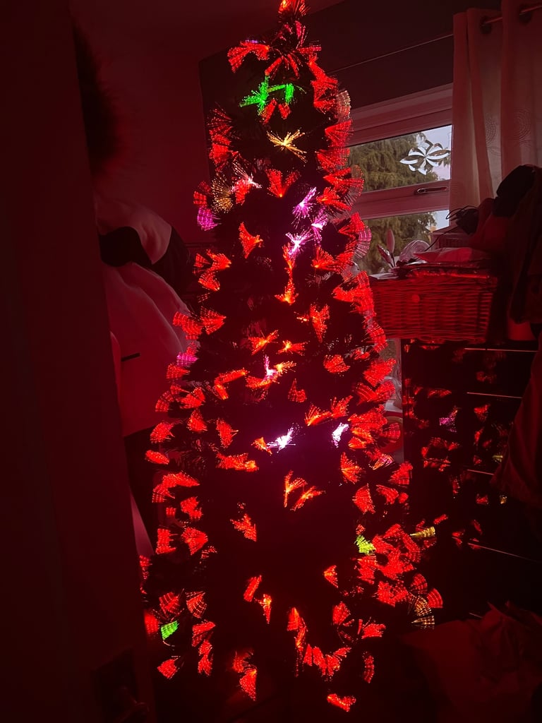 image for Six foot six fibre optic Christmas tree 1 yr old 