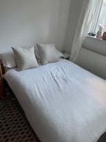 Double bed frame and mattress - CAN SELL SEPARATELY