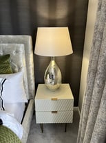 2 extra large White Company bedside table lamps