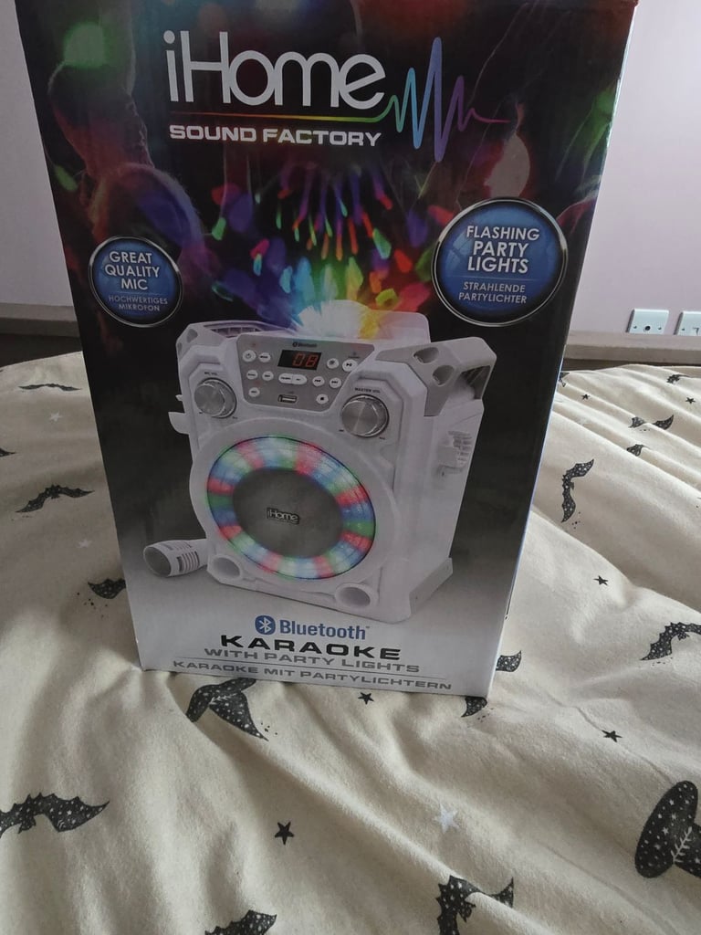 Home kids karaoke machine with party lights like new in box ideal Xmas gift