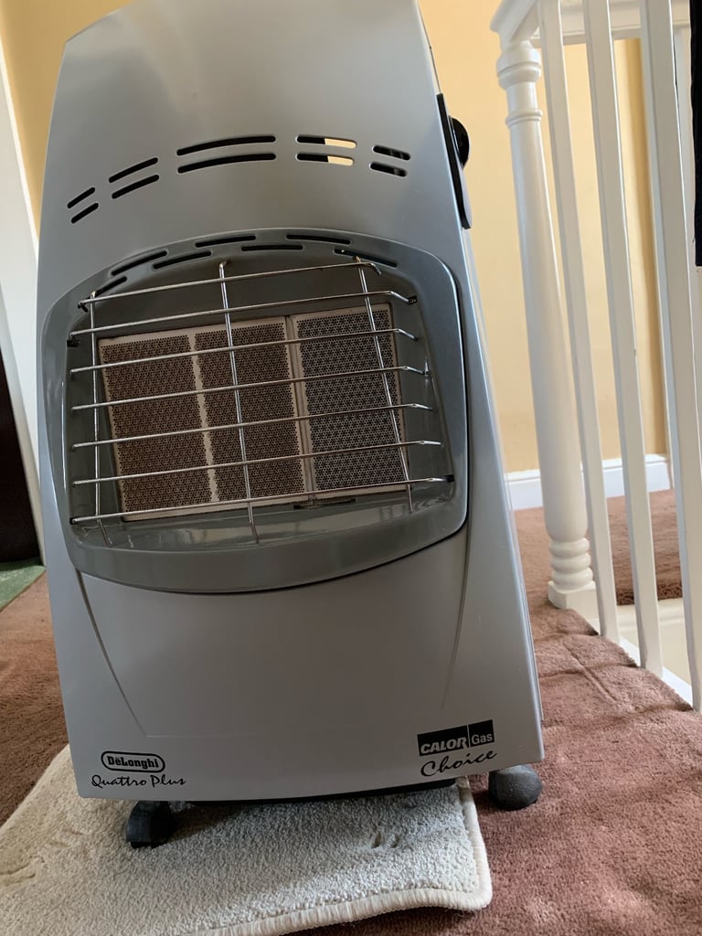 Portable Butane Gas Heater - 3 Heat Delonghi Quattro Plus 4.2kw & 15kg Butane cylinder 