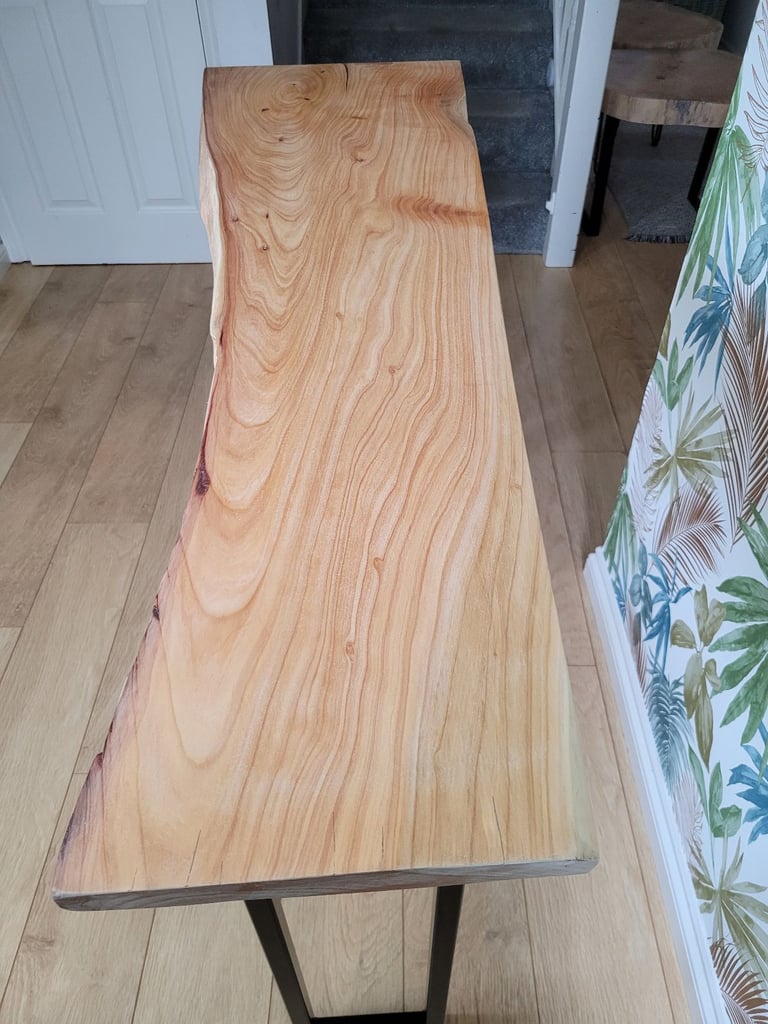 Waney edge console table