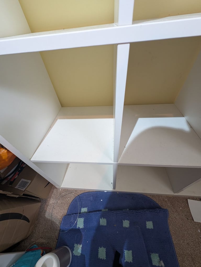 Kallax 4x4 IKEA storage shelves white