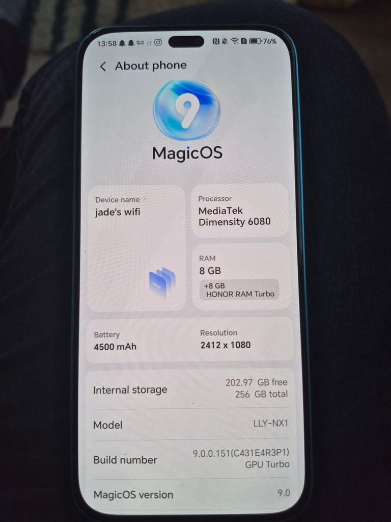 image for HONOR 200 Lite 256GB Cyan Clolour 
