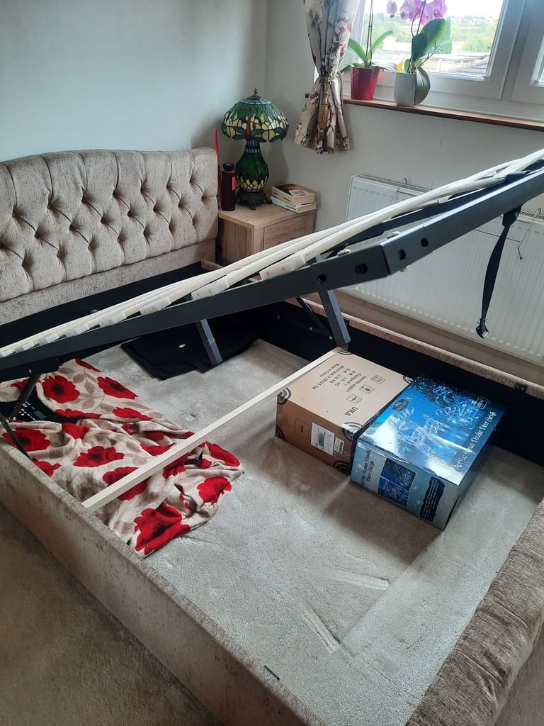 Double storage bed frame