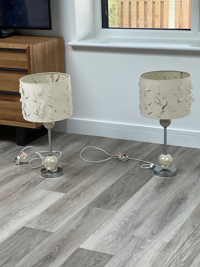2 x Tall Table Lamps plus  Shades