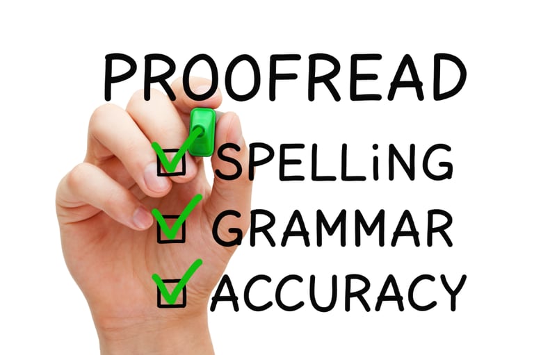 PROOFREADING AND COPY EDITING