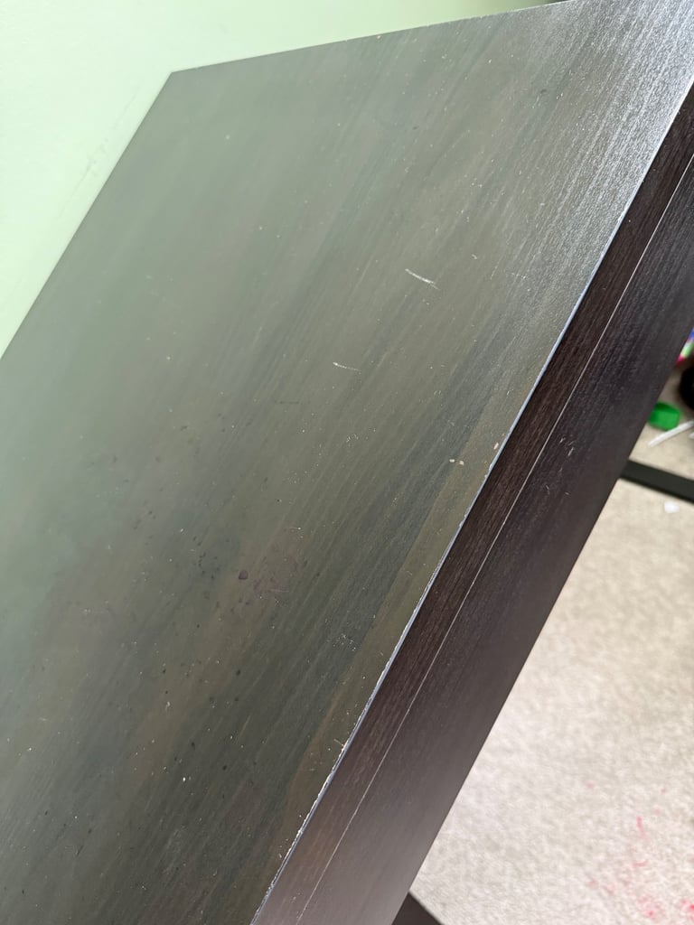 Black Desk, chair and cabinet office set 