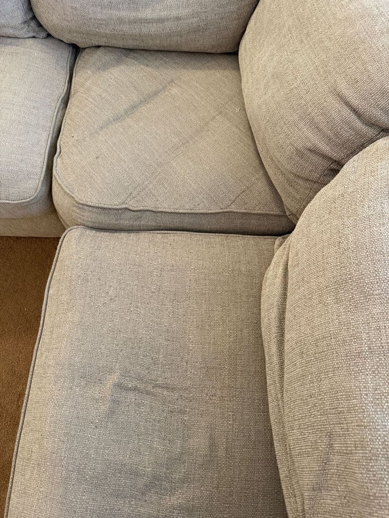 Spacious Left-Hand Corner Sofa with Storage Footstool – Good Condition Only £250