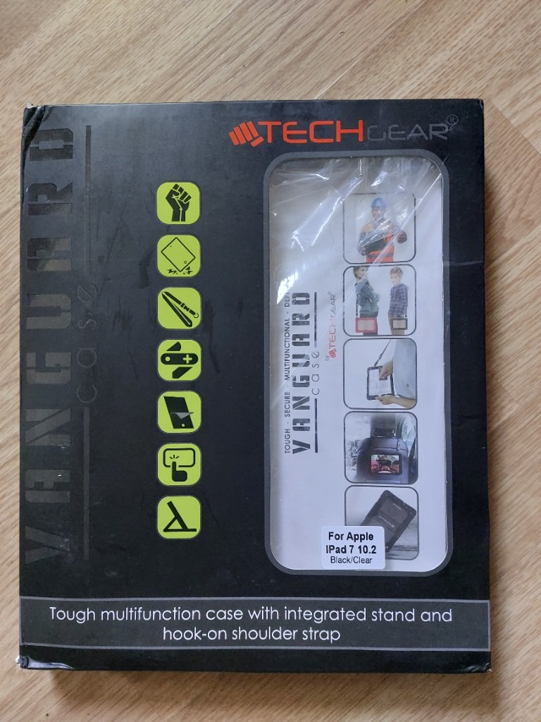 Apple iPad 7 Vanguard cover 10.2 inch Black/Clear