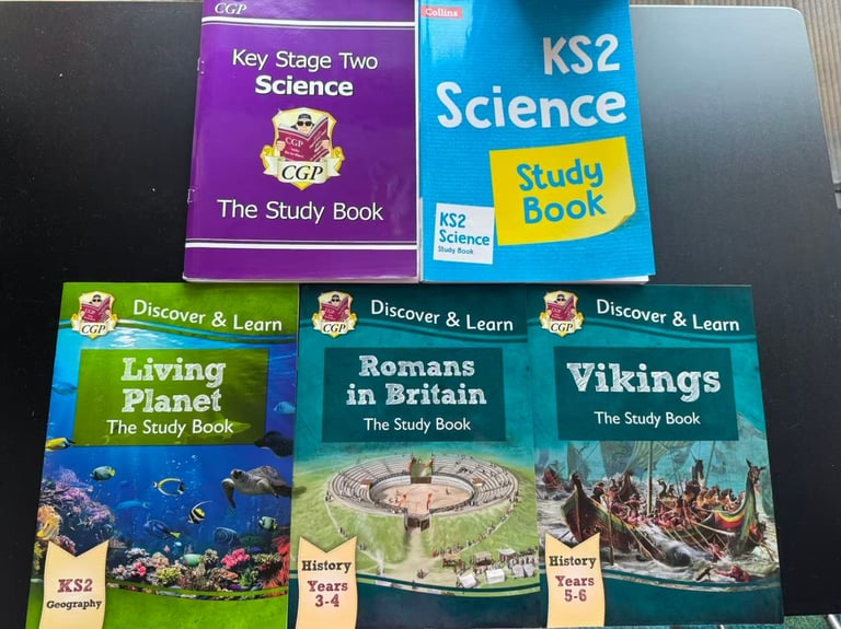 CGP & Collins KS2 Bundle - 5 Books (History, Geography, Science)