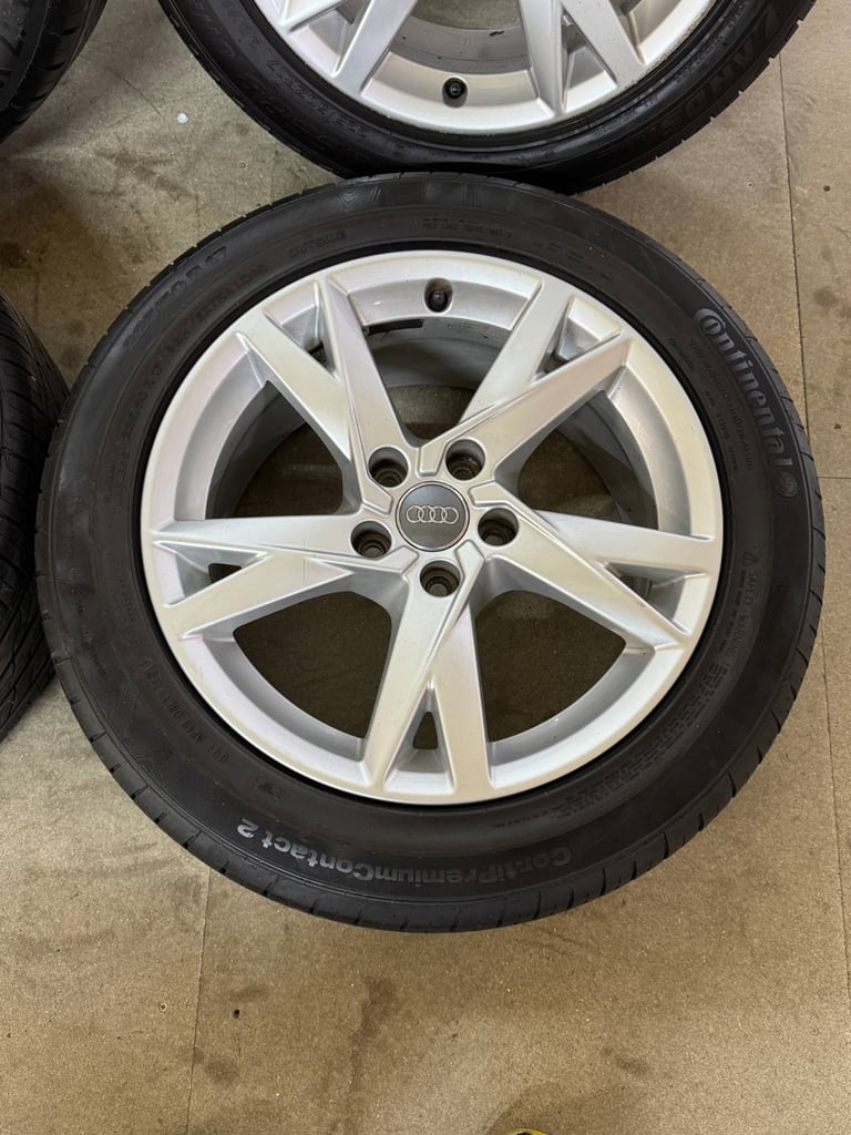 17” Genuine Audi A4 Alloy Wheels And Tyres 
