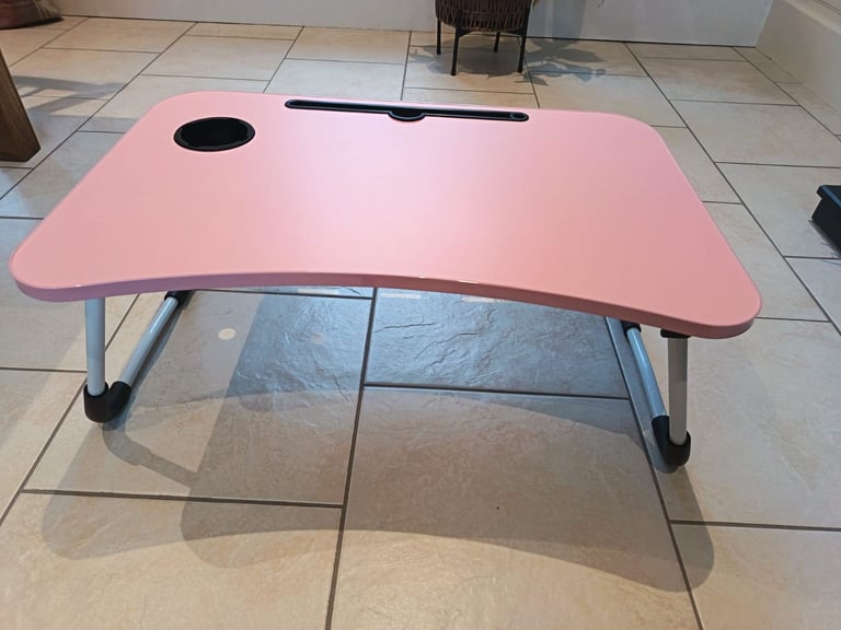 image for Laptop/tablet table with flip out legs and drink/pen holder