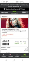 2x platinum Beyonce tickets
