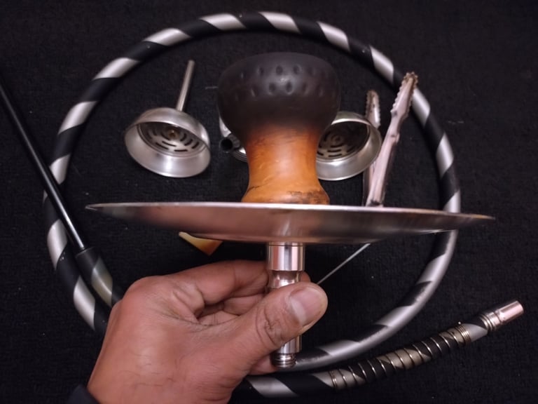 Shisha Hookah Pipe Parts Spares - Silicone Hose, Clay Bowl, Tongs, Chimney, Charcoal