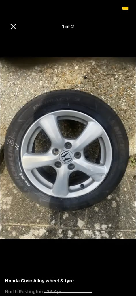 image for Honda Civic  Alloy wheel & tyre 