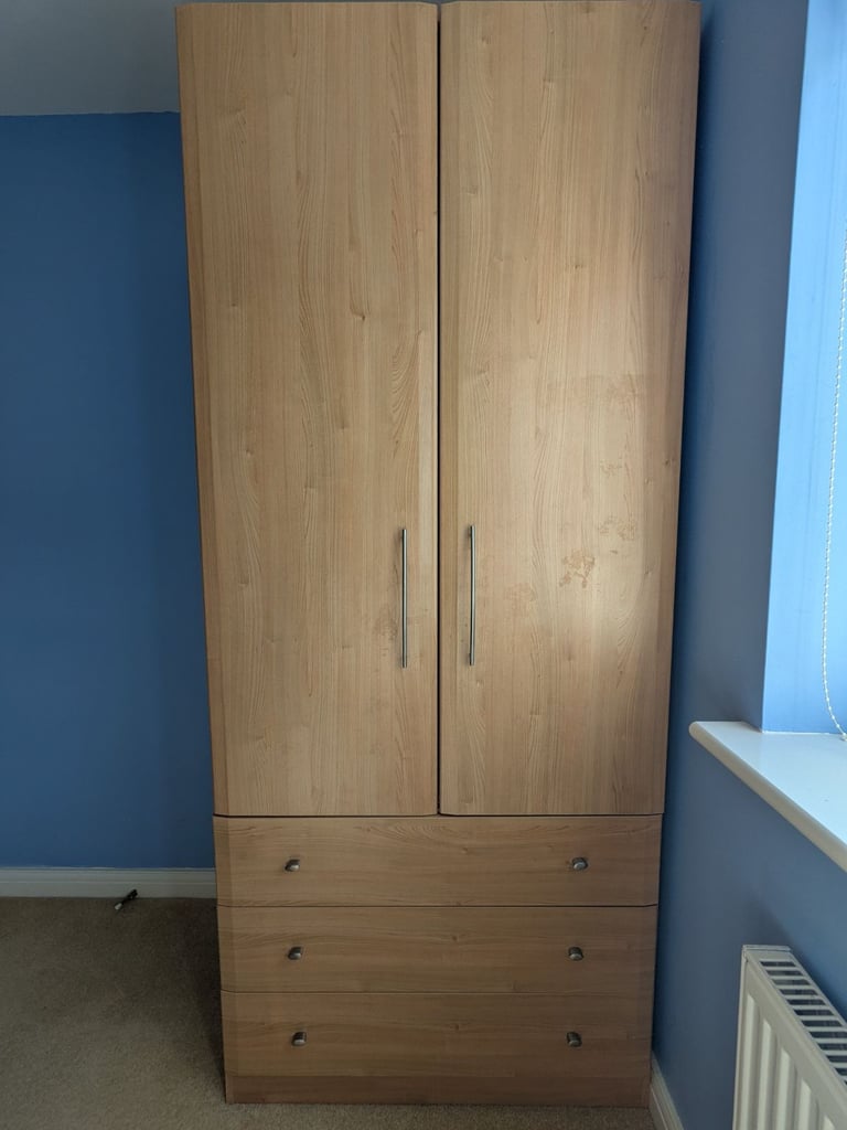 MFI Melbury Bedroom Furniture 6 piece ( Wardrobe, bridge unit, bookcase, cabinet)