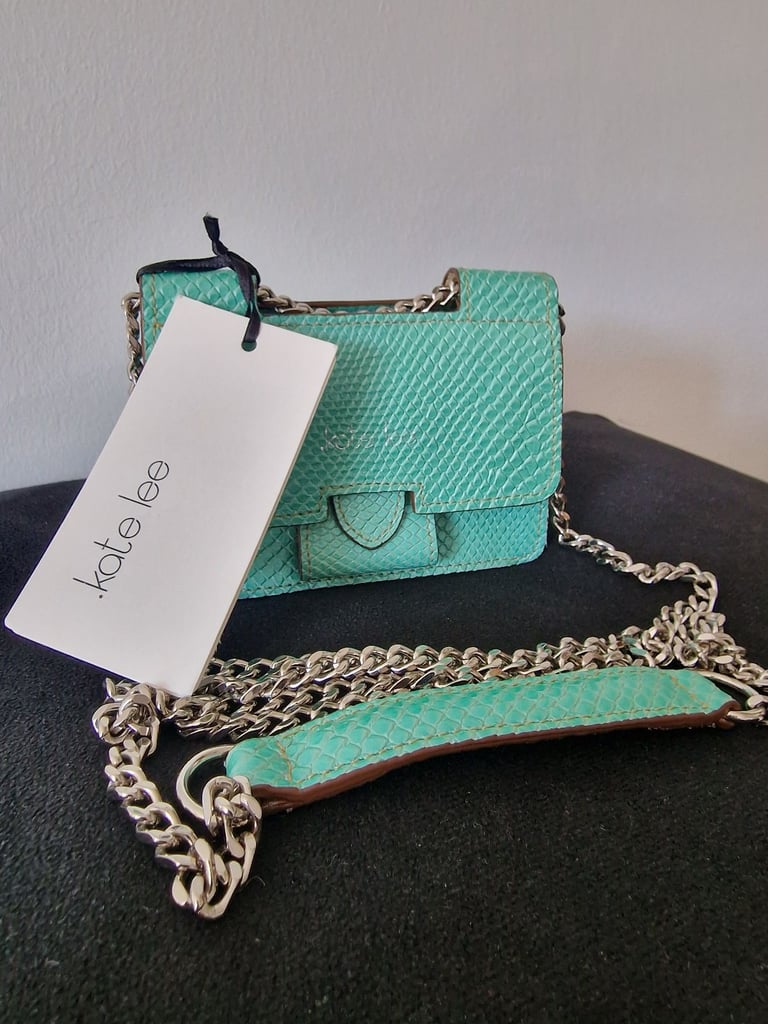 image for Kate Lee Ladies Mini side handbag purse Turquoise Elegant Design