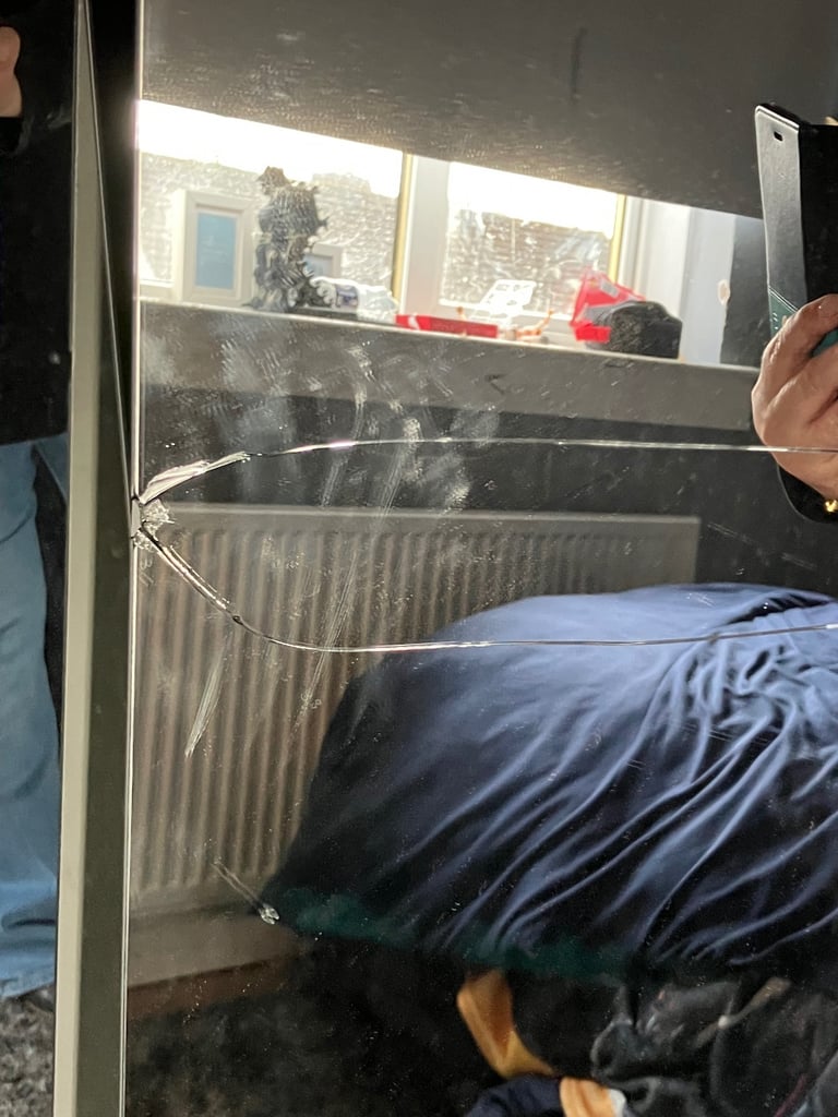 IKEA Pax Mirror Wardrobe door AHEIM x2