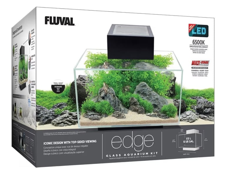 image for 🐠 Fluval Edge 2.0 – New & Improved with LED Lighting!