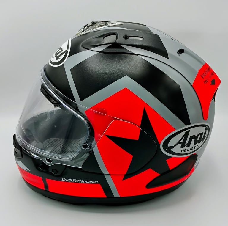 RARE COLLECTORS ITEM #ARAI RX-7 MOTORCYCLE HELMET - MAVERICK VINALES WINTER TEST