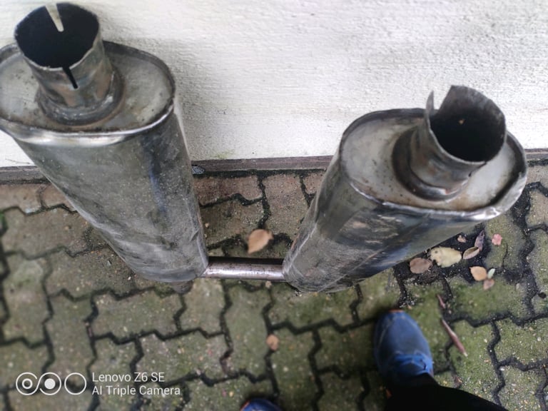 TR8 / TR7 center stainless steel exhaust silencers