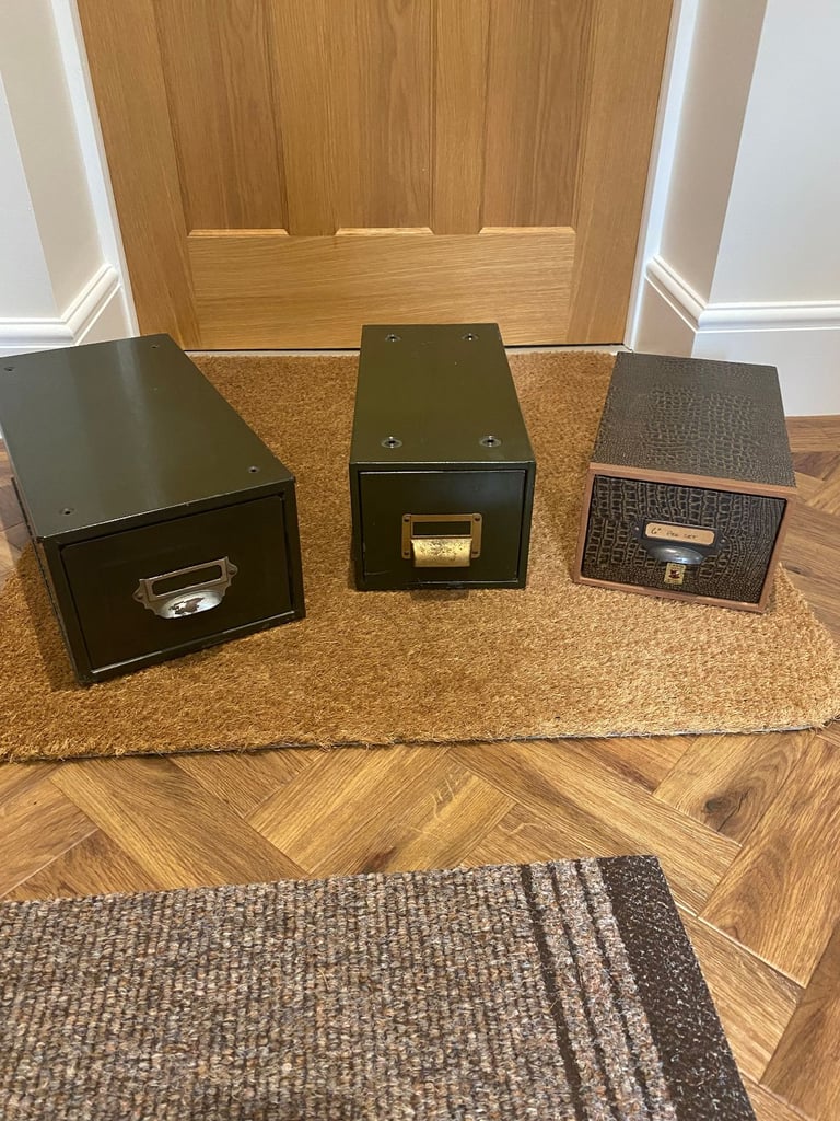 3 x Vintage Postcard Drawers - ideal for storage