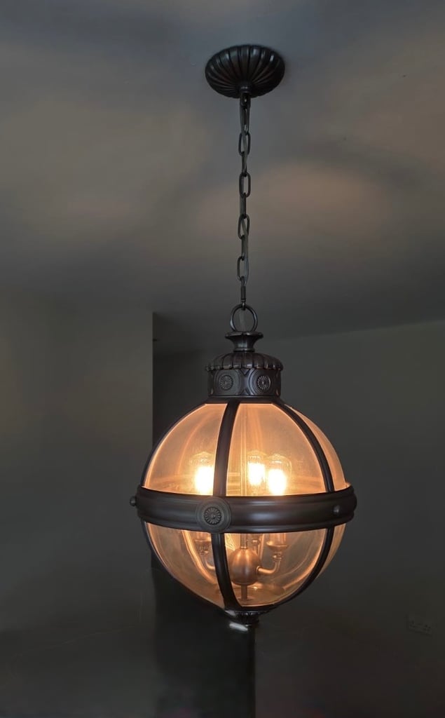 3 light chandelier antique nickel finish 