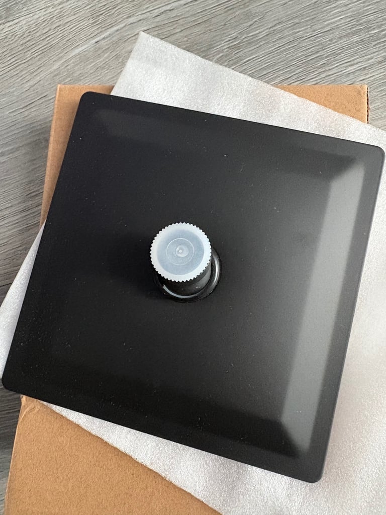 Waterfall shower head matte black - 15cm