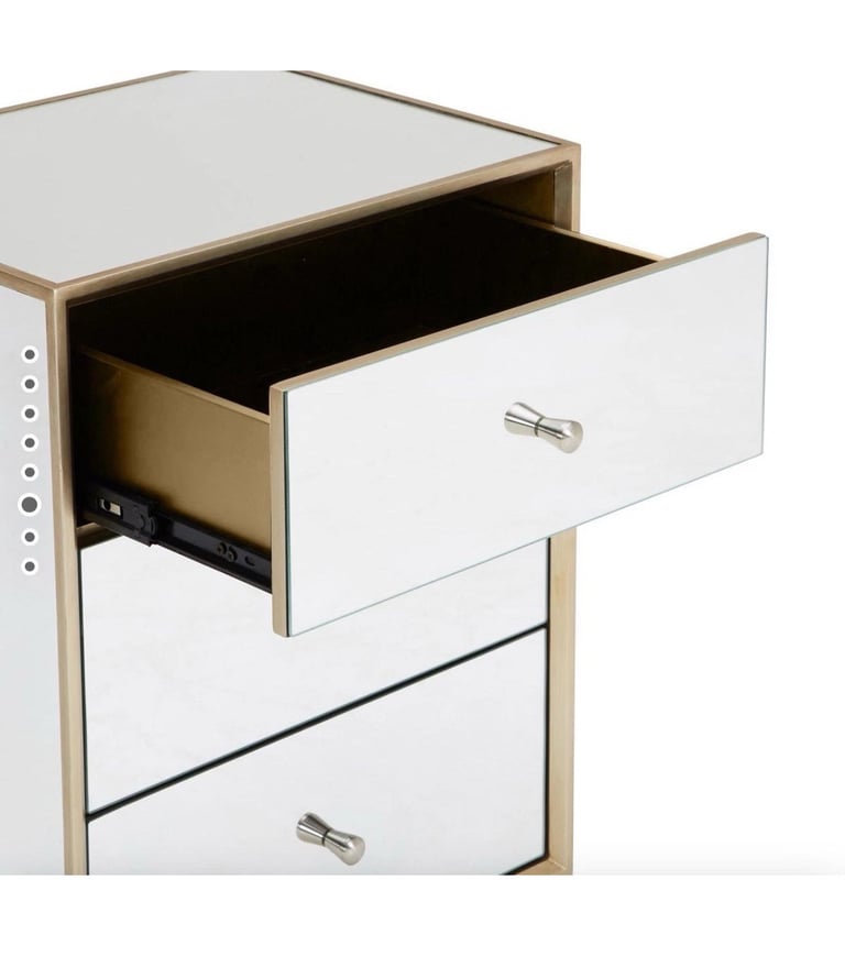 Pair of mirrored bedside tables 