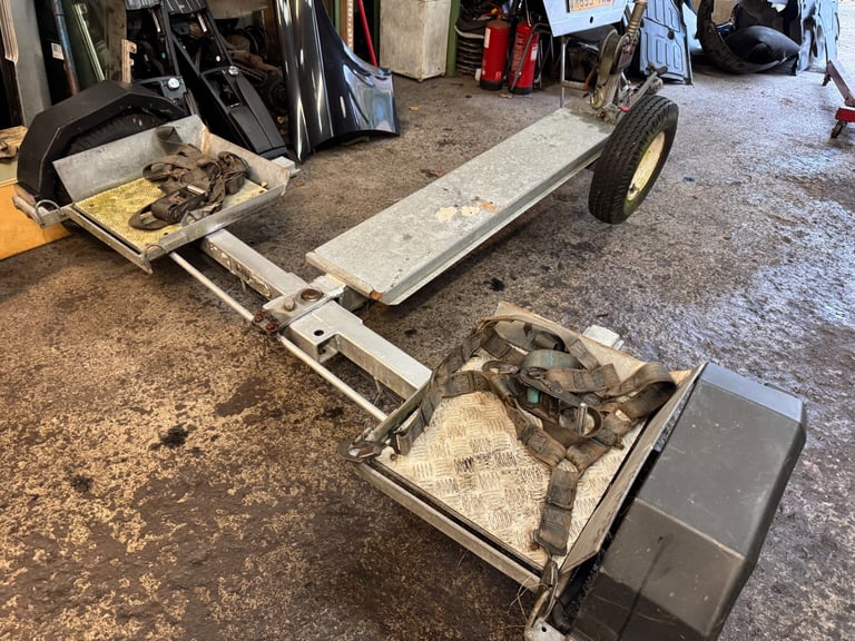 Car ,van recovery dolly towing trailer ramps straps hand winch 