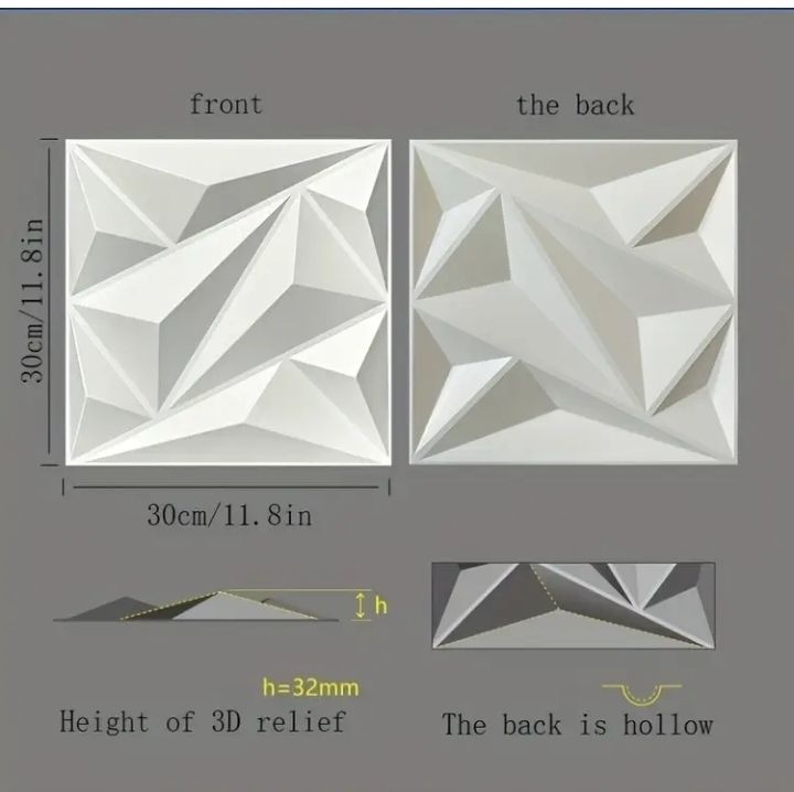 Pvc wall tiles white