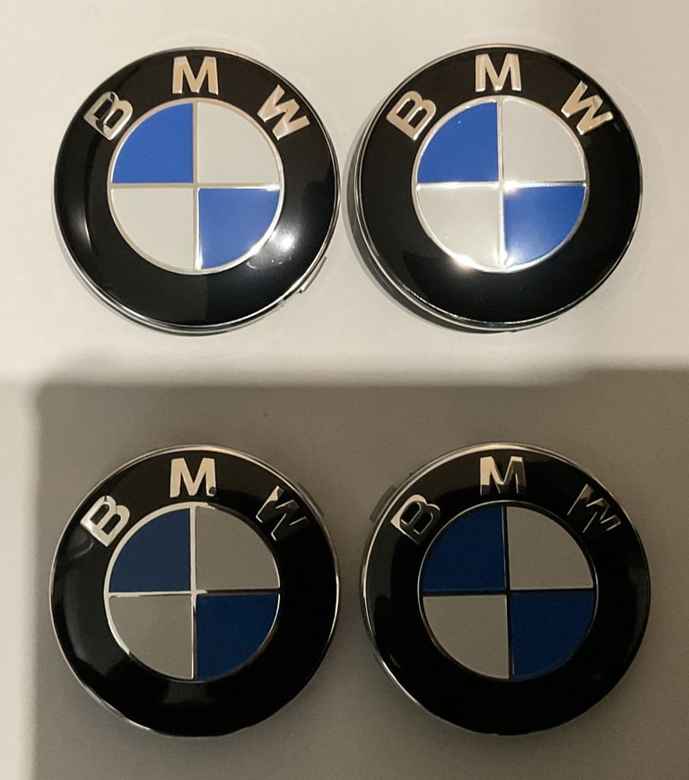 4x BMW 68mm Wheel Centre Round Caps Blue White Black Grey Offers