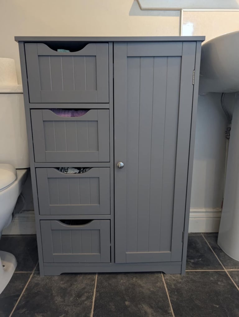 Grey Bathroom Storage/Shelving Unit