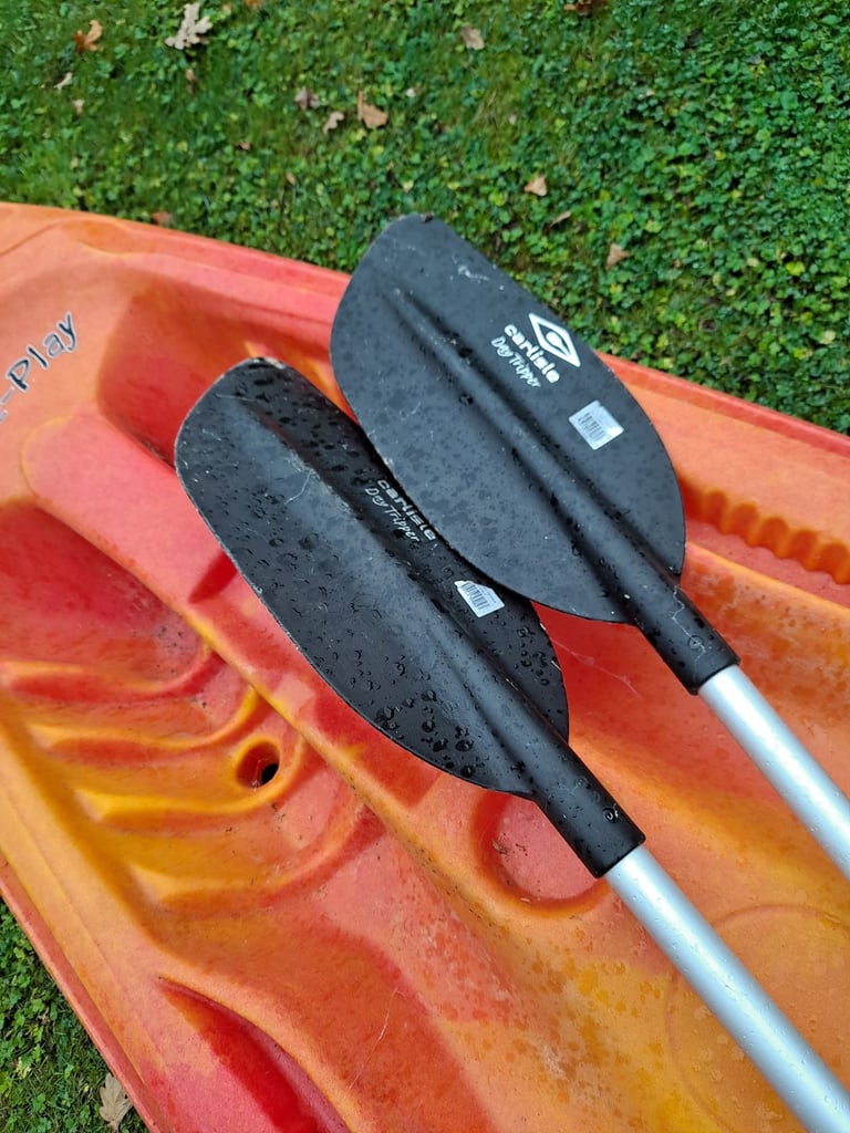 Mainstream Double Play sit on Kayak with paddles