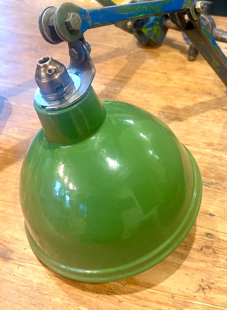 Green EDL industrial desk vintage lamp office factory retro antique light lighting factory table