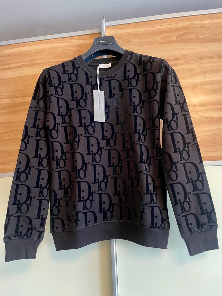 Dior Sweatshirt!!! All-over Velvet Embossed Design!