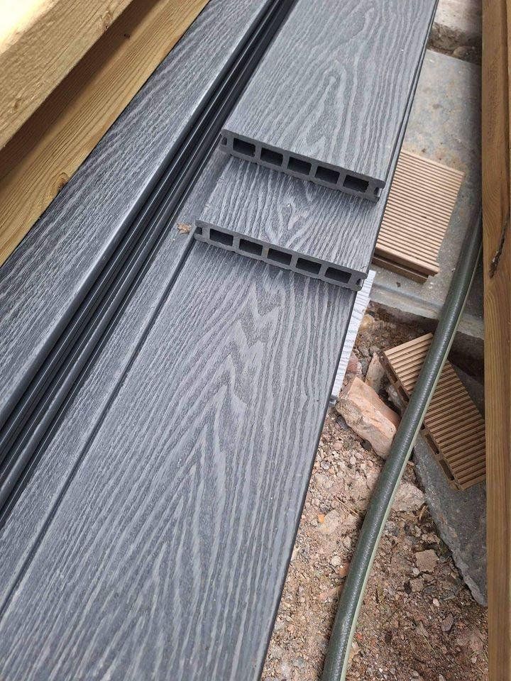 image for 4.8m Light Grey Composite Decking Boards | No Mould, No Rot, Hassle-Free Installation