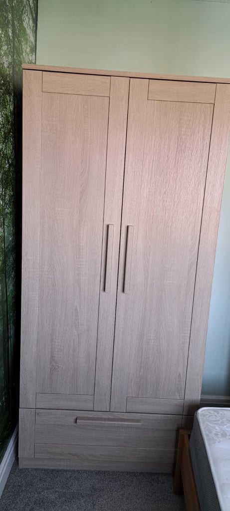 image for Next Oak Double Wardrobe with drawer