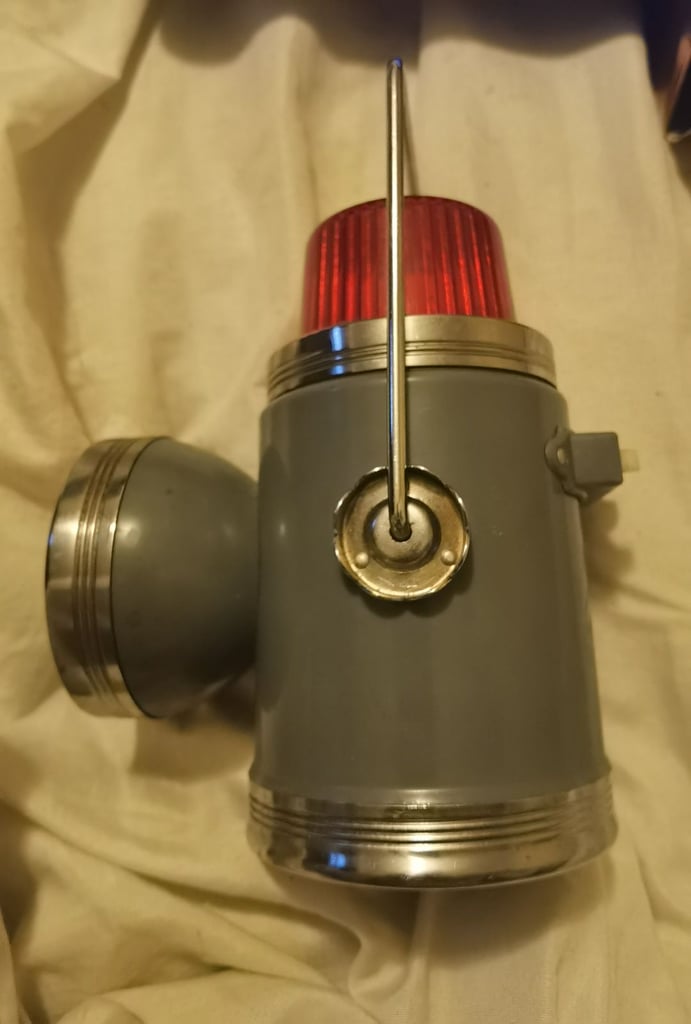 image for Vintage Meteor Hong Kong Lamp Torch Light Red Lens & Clear - Retro