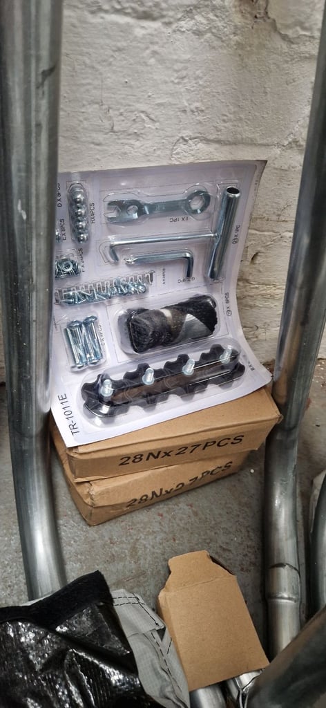 Sportspower  10ft x 8ft rectangular trampoline with enclosure (not assembled)  