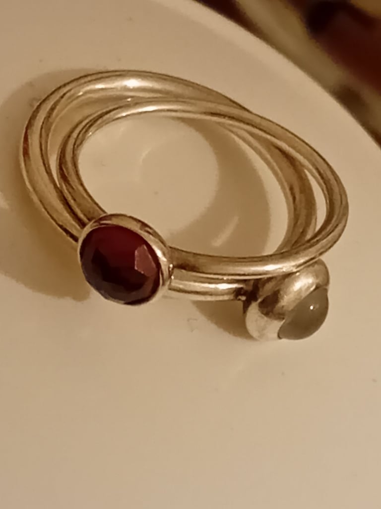 image for 2 x pandora silver rings size 58
