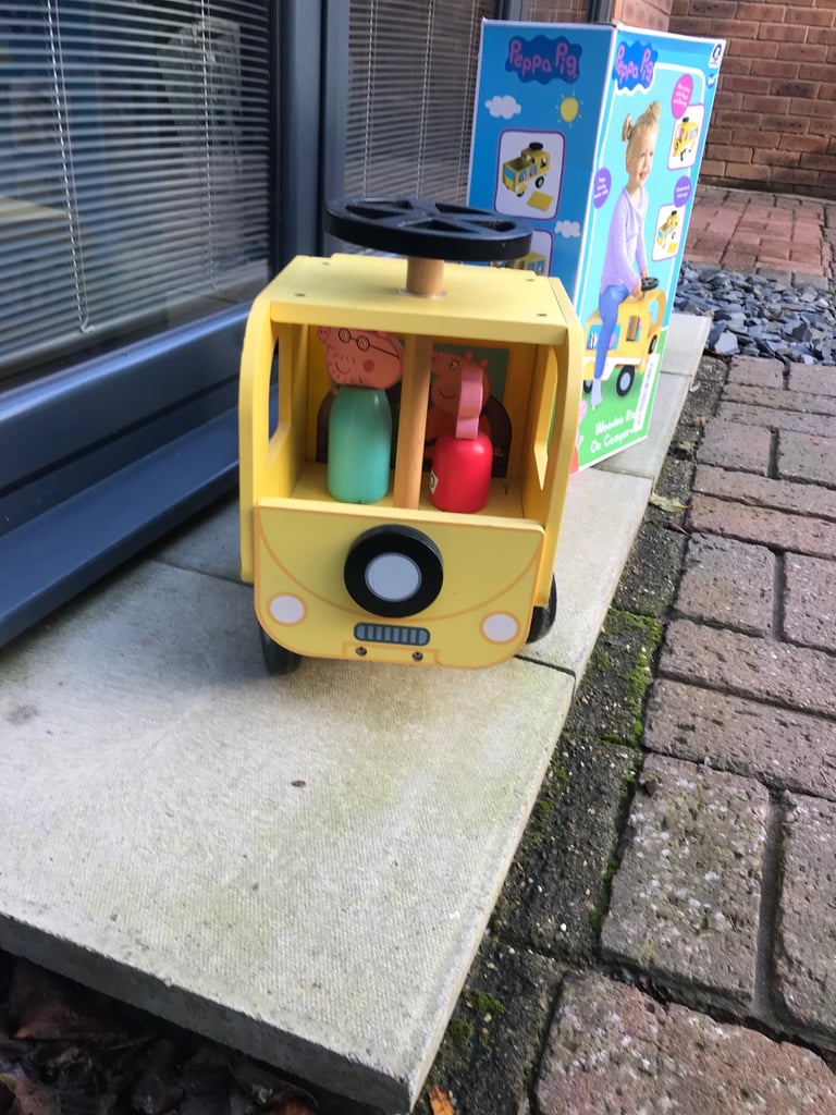 Peppa Pig Wooden Ride On Camper Van
