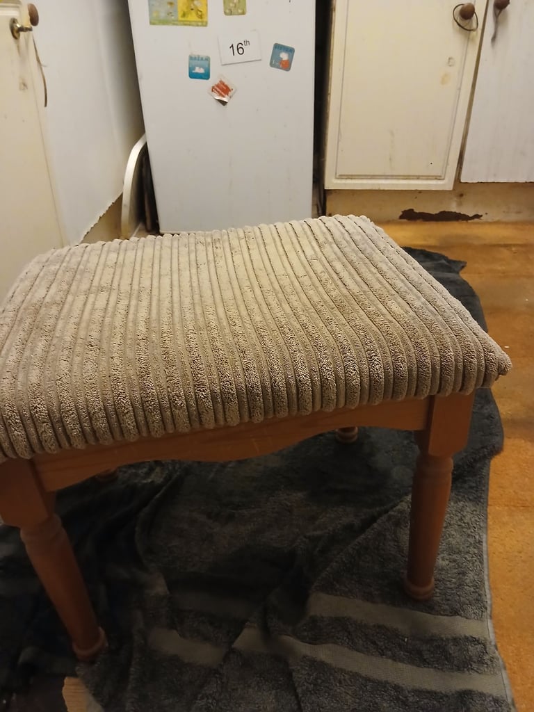 image for Wooden padded Foot Stool