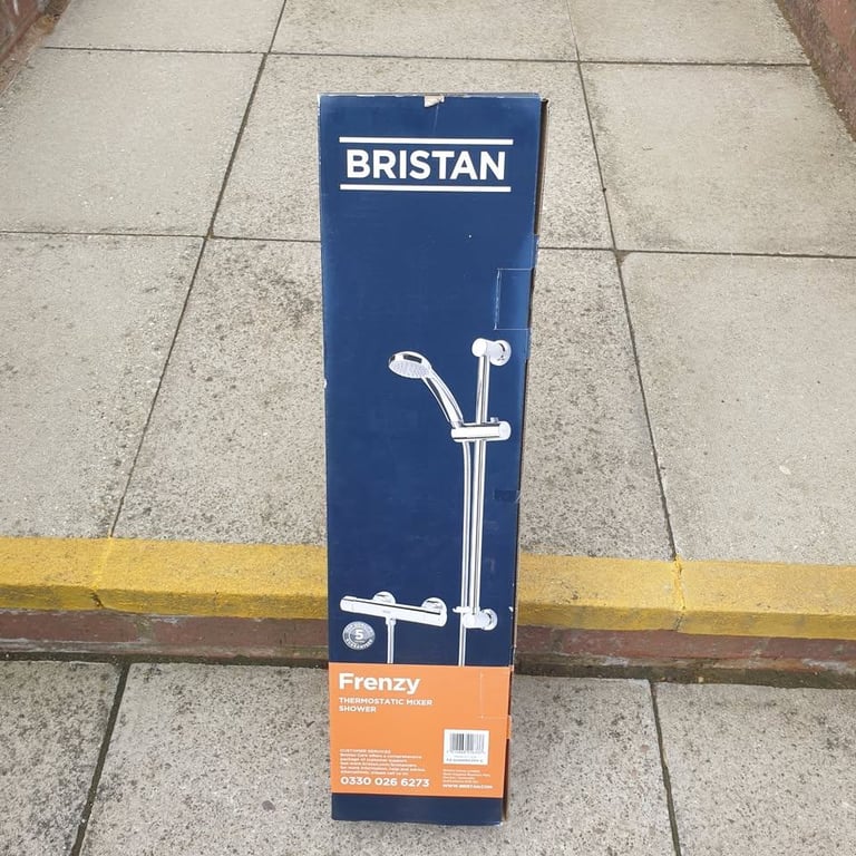 New Bristan Frenzy Bar Mixer Shower Head Thermostatic Chrome Exposed Cool Touch Bar Kit Set Taps