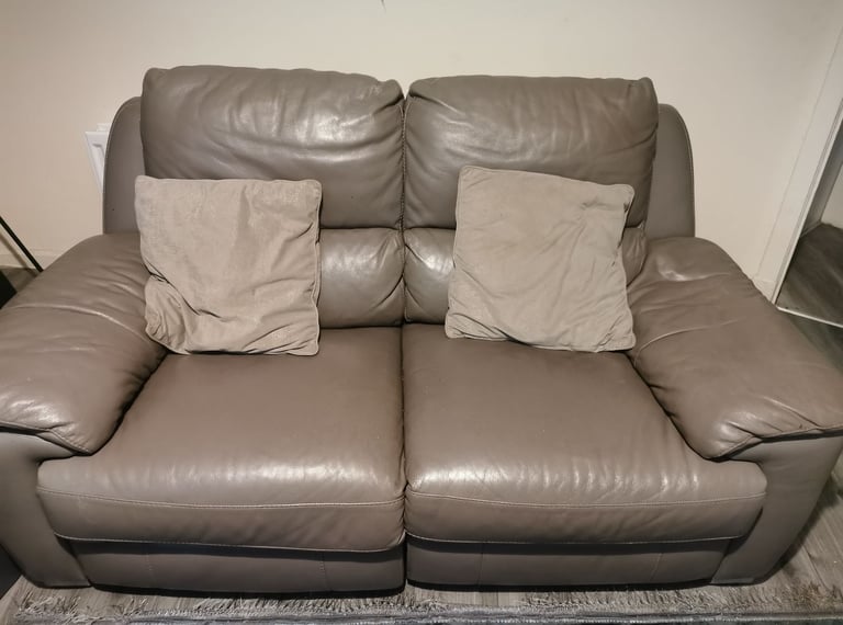 image for Electric recliner 2 seater leather sofa 