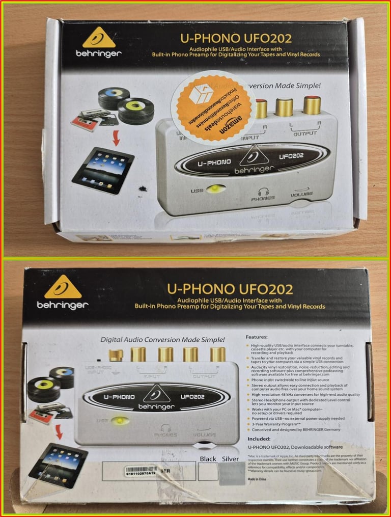 Goodmans Turntable with USB Uphono Pre-Amp.