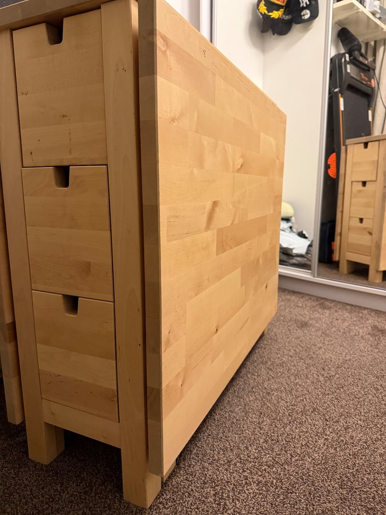 image for Ikea NORDEN Gateleg table, birch, 26/89/152x80 cm