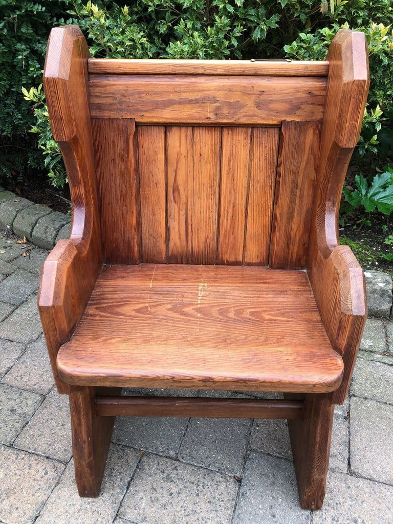image for OLD CHURCH PEW. Single seat. DELIVERY POSSIBLE. A 2nd May be available.