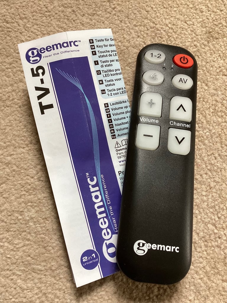 image for Universal easy to use extra large button remote control – 7 programmable buttons